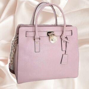 MICHAEL KORS Michael Kors Hamilton Traveler Lg Tote Shoulder Bag Purse Pink Lthr